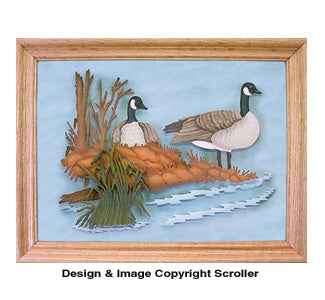 Canadian Geese Wooden Image Woodcraft Pattern
