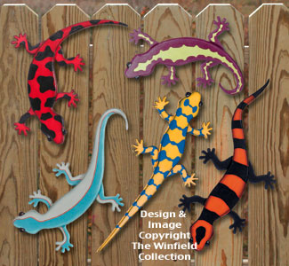 Colorful Geckos Woodcrafting Pattern - The Winfield Collection