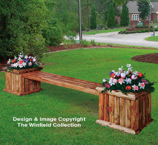 Landscape Planter Bench Woodworking Plan - The Winfield Collection