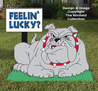 Bulldog Yard Signs Woodcrafting Pattern - The Winfield Collection