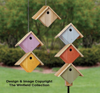 Pallet Wood Stacked Birdhouses Plan - The Winfield Collection