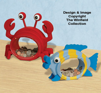 Fat Crab & Fish Coin Banks Pattern - The Winfield Collection