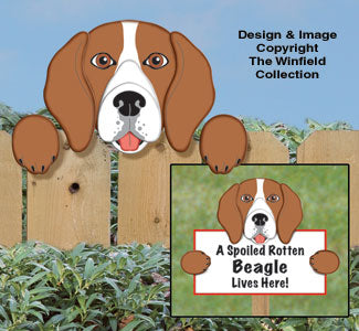 Beagle Fence Peeker Pattern - The Winfield Collection