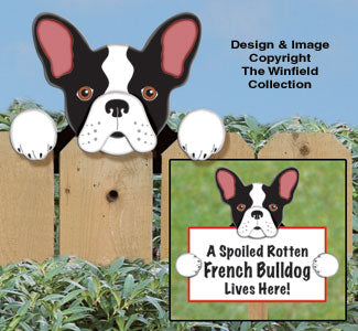 French Bulldog Fence Peeker Pattern - The Winfield Collection