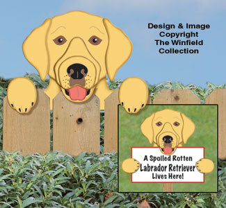 Labrador Retriever Fence Peeker Pattern - The Winfield Collection