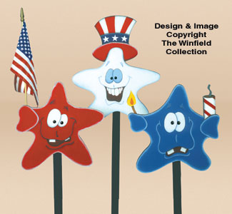 Large Patriotic Stars Woodcraft Pattern - The Winfield Collection