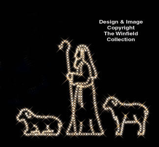 Miniature Light Shepherd and Sheep Pattern - The Winfield Collection