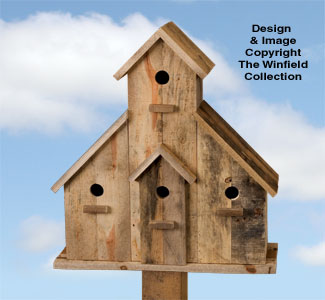 Pallet Wood 4-Room Birdhouse Plan - The Winfield Collection