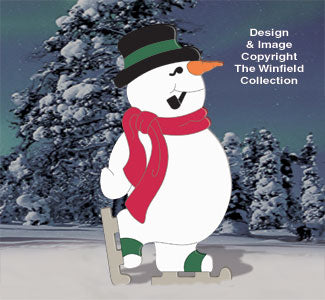 Giant Skating Snowman Woodcraft Pattern - The Winfield Collection