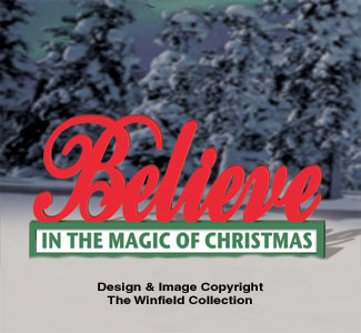 Giant Cursive BELIEVE Sign Pattern - The Winfield Collection