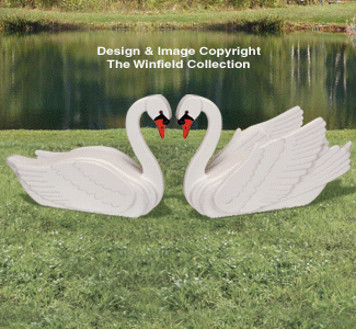 3D Life-Size Swans Pattern - The Winfield Collection