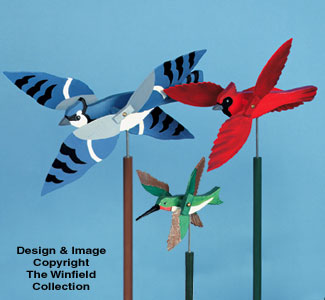 11 Wild Bird Whirligigs Wood Project Plan - The Winfield Collection