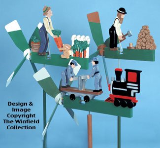 5 Wild Action Whirligigs Wood Project Plan - The Winfield Collection