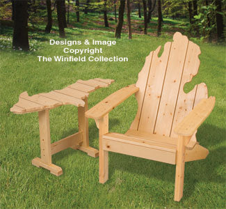 Adirondack MICHIGAN Chair & UP Table Plans (W1845 & W1932) - The Winfield Collection