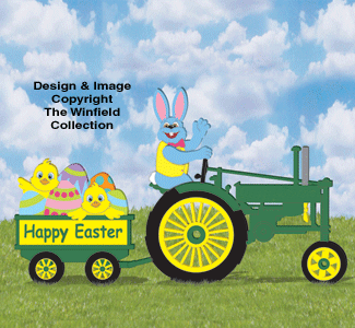 Waving Bunny, Tractor & Easter Wagon Pattern Set (YD251, W1979 & 1980) - The Winfield Collection