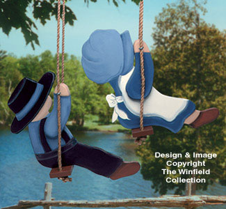 Swingin' Amish Kids Woodcraft Pattern - The Winfield Collection