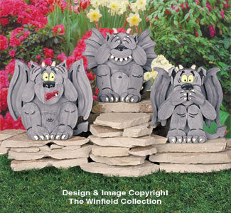 Three No Evils Woodcraft Pattern - The Winfield Collection