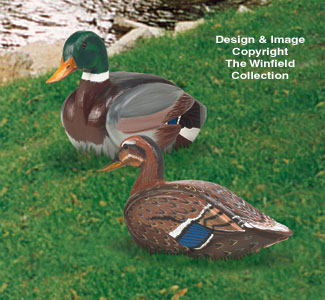 3D Life Size Mallard Ducks Woodcraft Pattern - The Winfield Collection