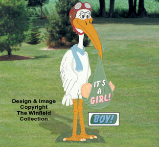 Special Delivery Stork Woodcraft Pattern - The Winfield Collection