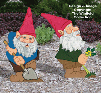 Large Garden Gnomes #2 Pattern - The Winfield Collection