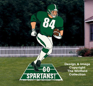 Go Team Football Sign Woodcraft Pattern - The Winfield Collection