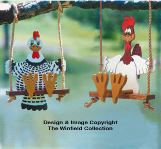 Swinging Rooster and Chicken Patterns (YDSET15-2) - The Winfield Collection
