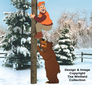 Hunter & Grizzly Woodcraft Pattern Set (YD213 & 211) - The Winfield Collection