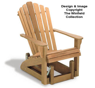 Adirondack Glider Chair Wood Project Plan - The Winfield Collection