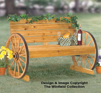 Wagon Wheel Bench Wood Project Plan - The Winfield Collection