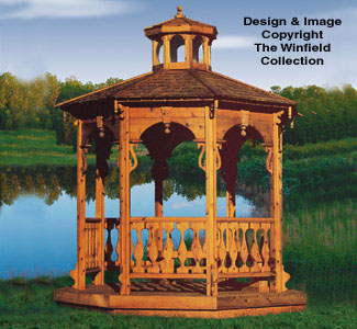 Garden Gazebo Wood Plans - The Winfield Collection