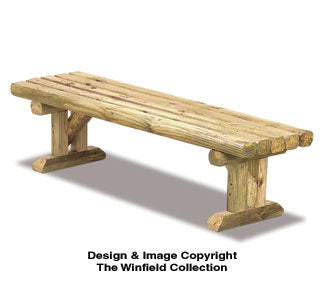 Landscape Timber Bench Woodworking Plan - The Winfield Collection