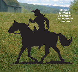 Cowgirl on Horseback Shadow Pattern - The Winfield Collection