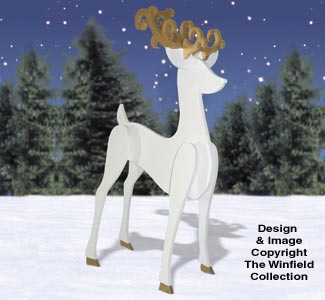 3D Shadow Reindeer Pattern - The Winfield Collection