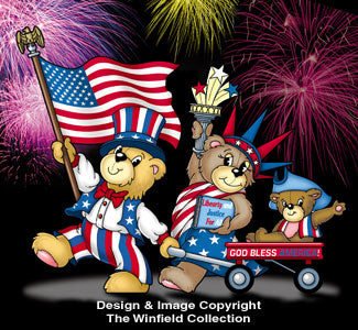 Beary Patriotic Family Pattern - The Winfield Collection