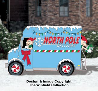 North Pole Delivery Truck Pattern - The Winfield Collection