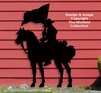 Flag Carrying Cowboy Shadow Pattern - The Winfield Collection