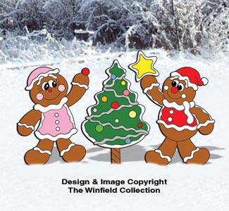 Gingerbread Tree and Kids Pattern - The Winfield Collection