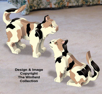 3D Calico Cats Pattern - The Winfield Collection