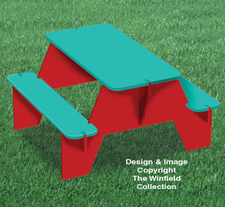 Slotted Plywood Picnic Table Plans - The Winfield Collection