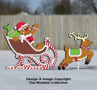 Gingerbread Sleigh and Reindeer Pattern Set - The Winfield Collection