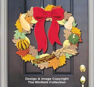 Layered Autumn Wreath Pattern - The Winfield Collection