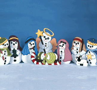 Snowman Nativity Woodcraft Patten