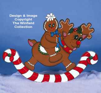 Gingerbread Rocking Reindeer Pattern