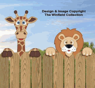 Zoo Fence Peekers Pattern Set (W1609 & W1610)