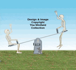 Teetering Skeleton and Teeter Totter Pattern Set (W1622 & W1623) - The Winfield Collection