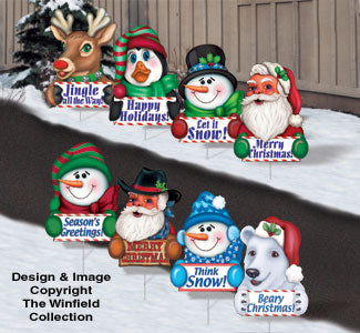 Christmas Greeting Signs Pattern Set