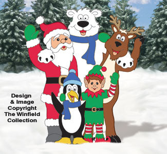 Waving Christmas Pals Woodcraft Pattern - The Winfield Collection