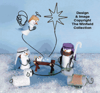 Miniatur-Schneemänner-Mustersatz