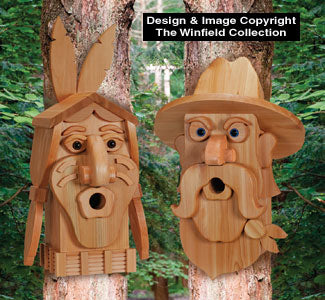 Cedar Cowboy & Indian Birdhouse Plans