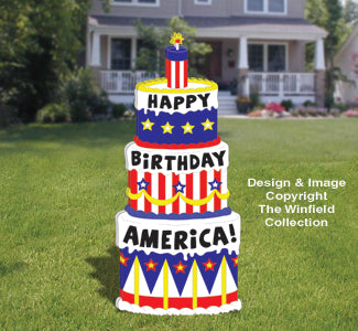 Patriotic Birthday Cake Pattern